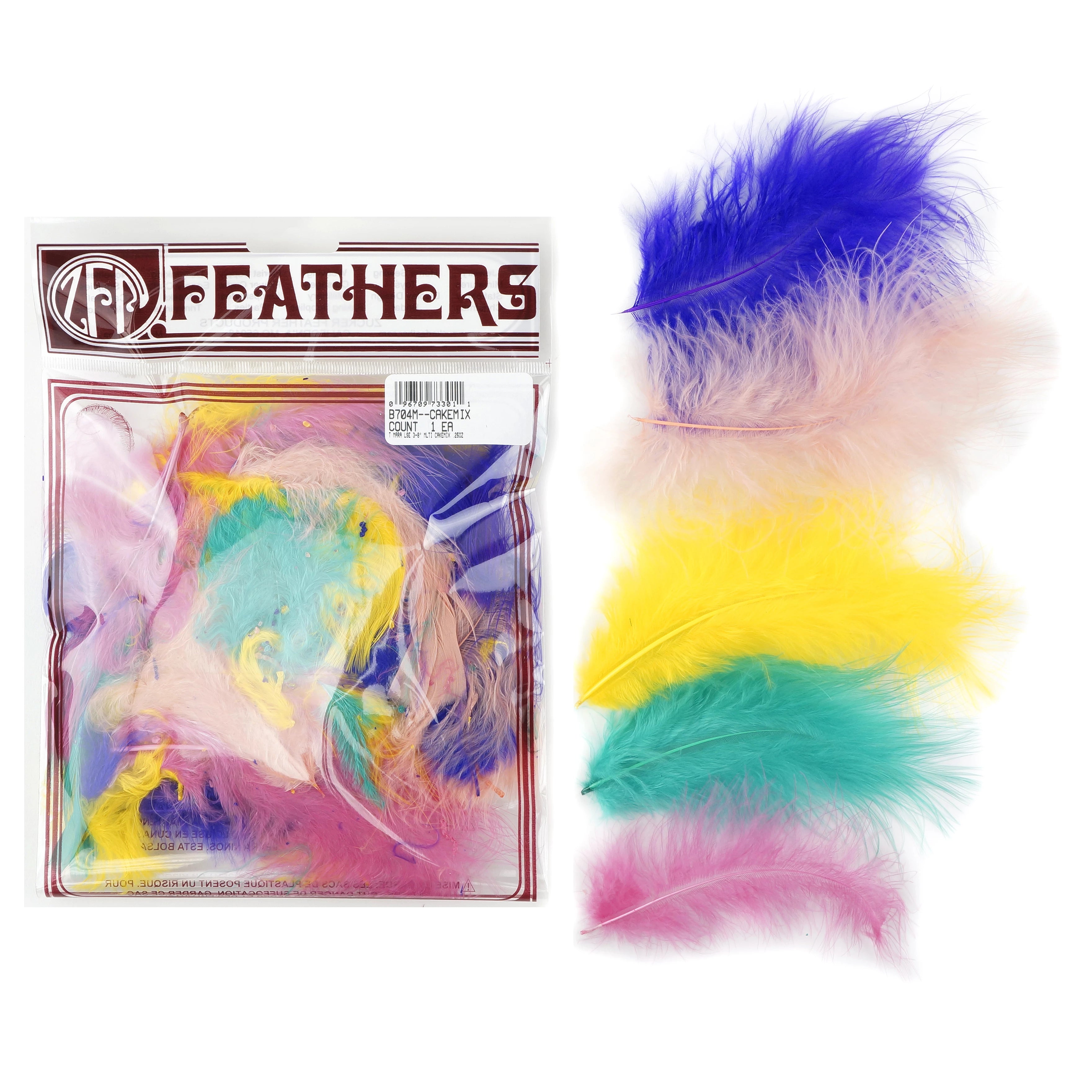 Turkey Feathers, Yellow Loose Turkey Marabou Feathers, Short and Soft  Fluffy Down, Craft and Fly Fishing Supply Feathers ZUCKER®
