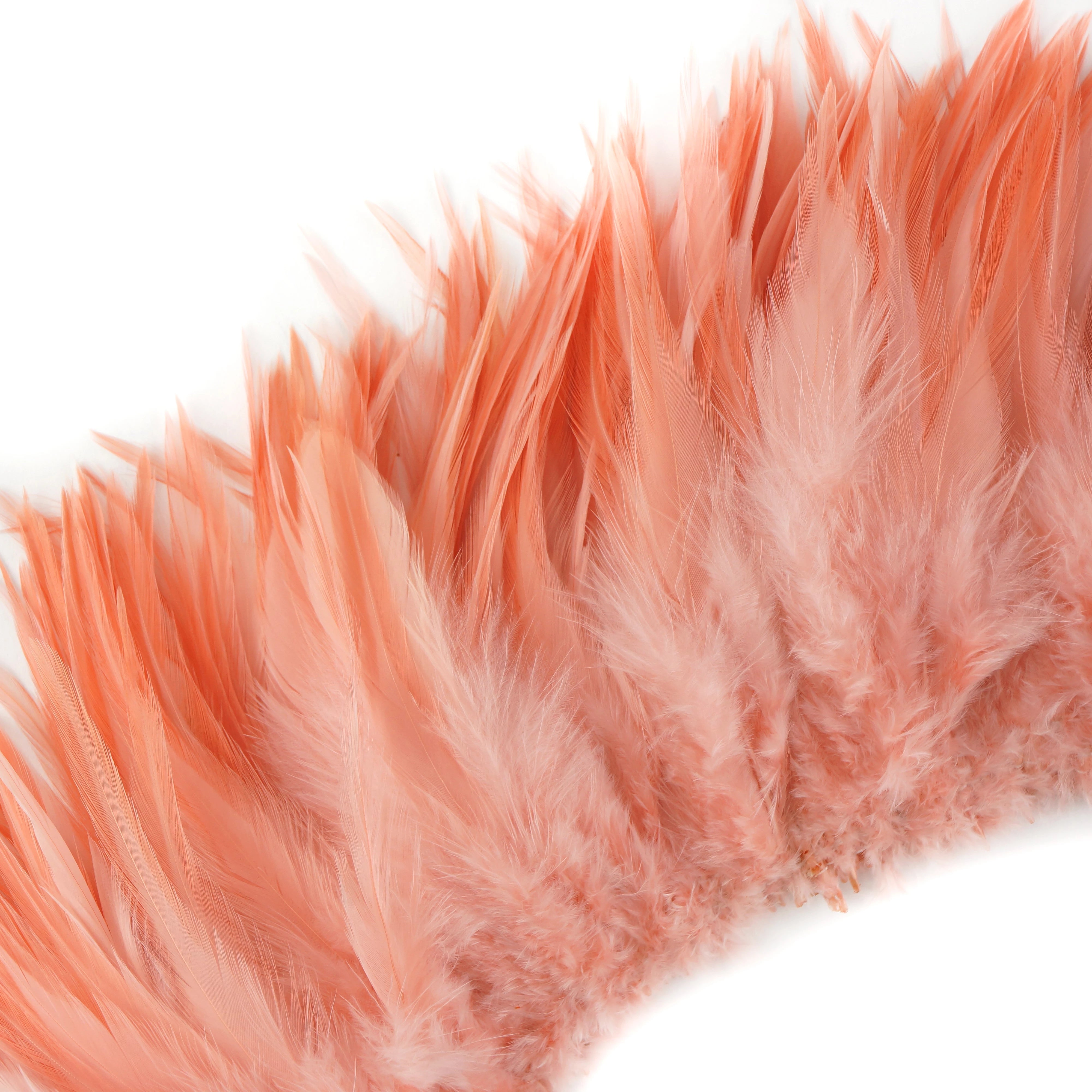 Rooster Feathers, 4-6” Candy Pink Rooster Badger Saddle Strung Craft Feathers