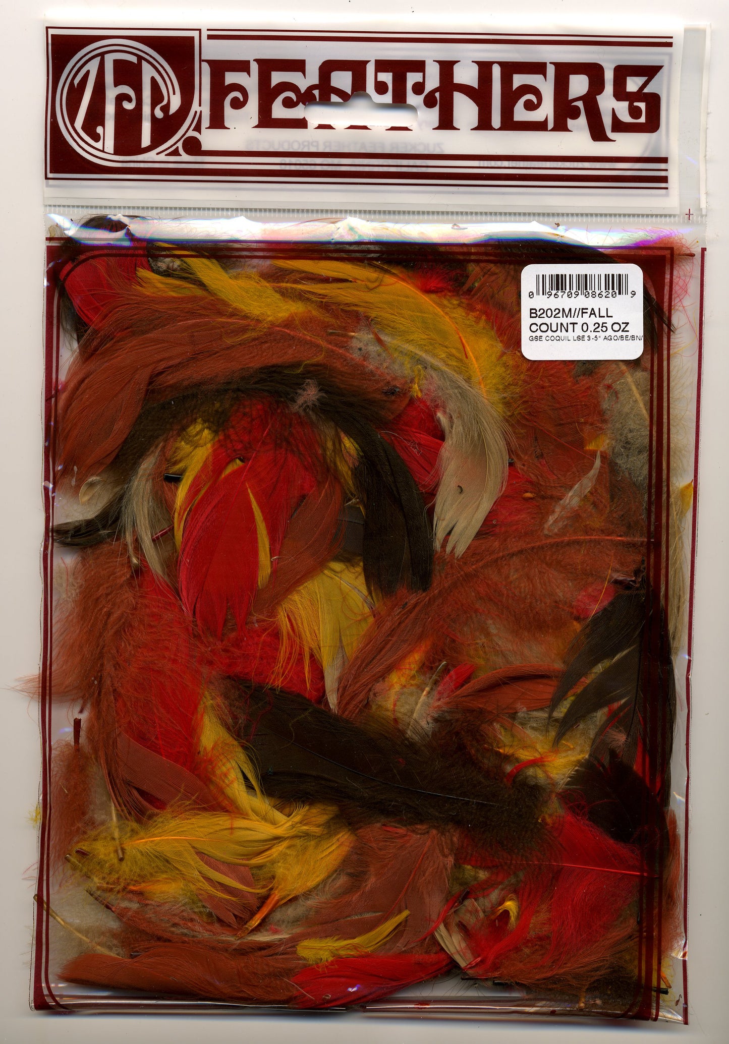 Goose Coque Loose 3-5 inch 0.25oz PKG --Antique Gold/Beige/Brown/Hot Red/Rust