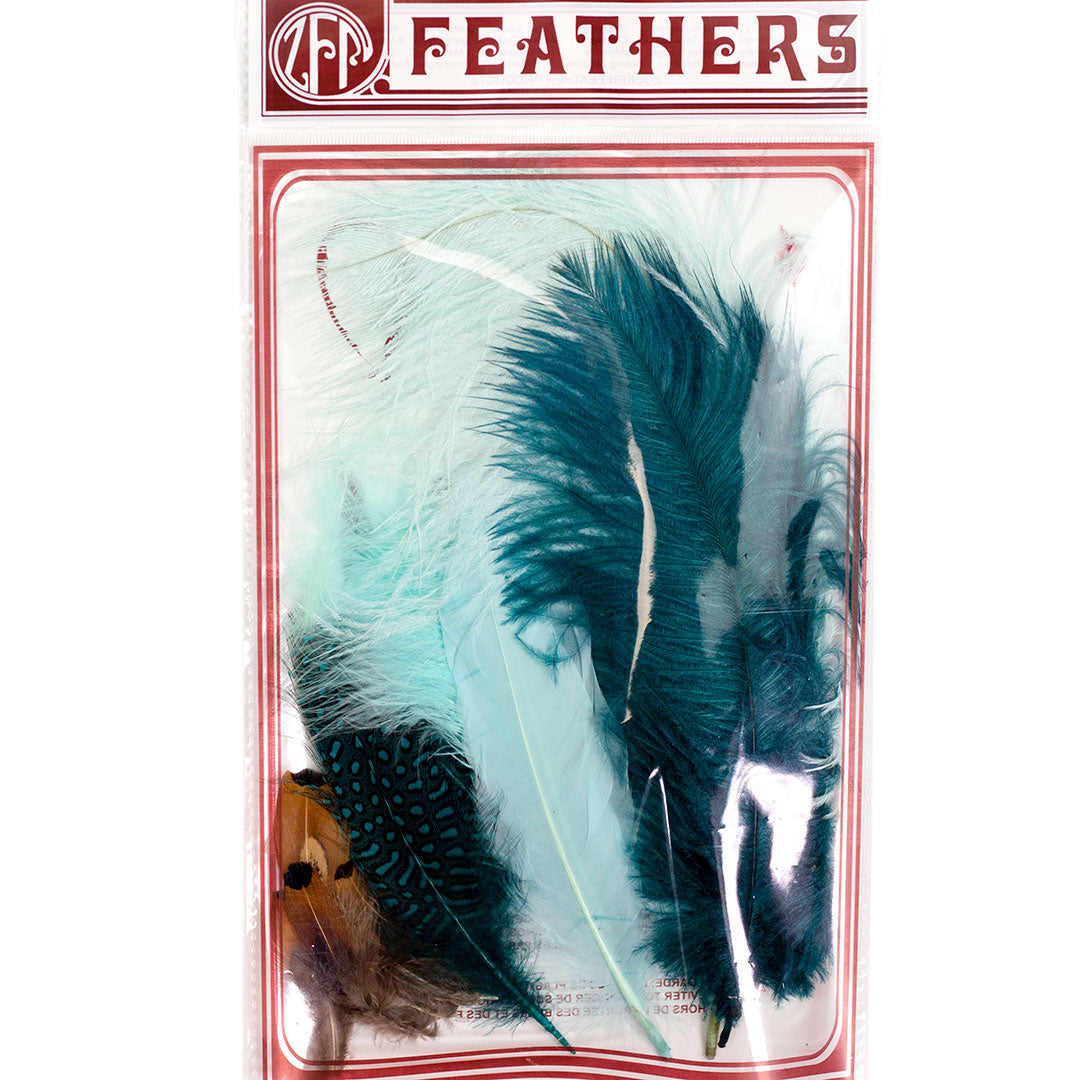 Ostrich and Goose Feather Kit - Teal