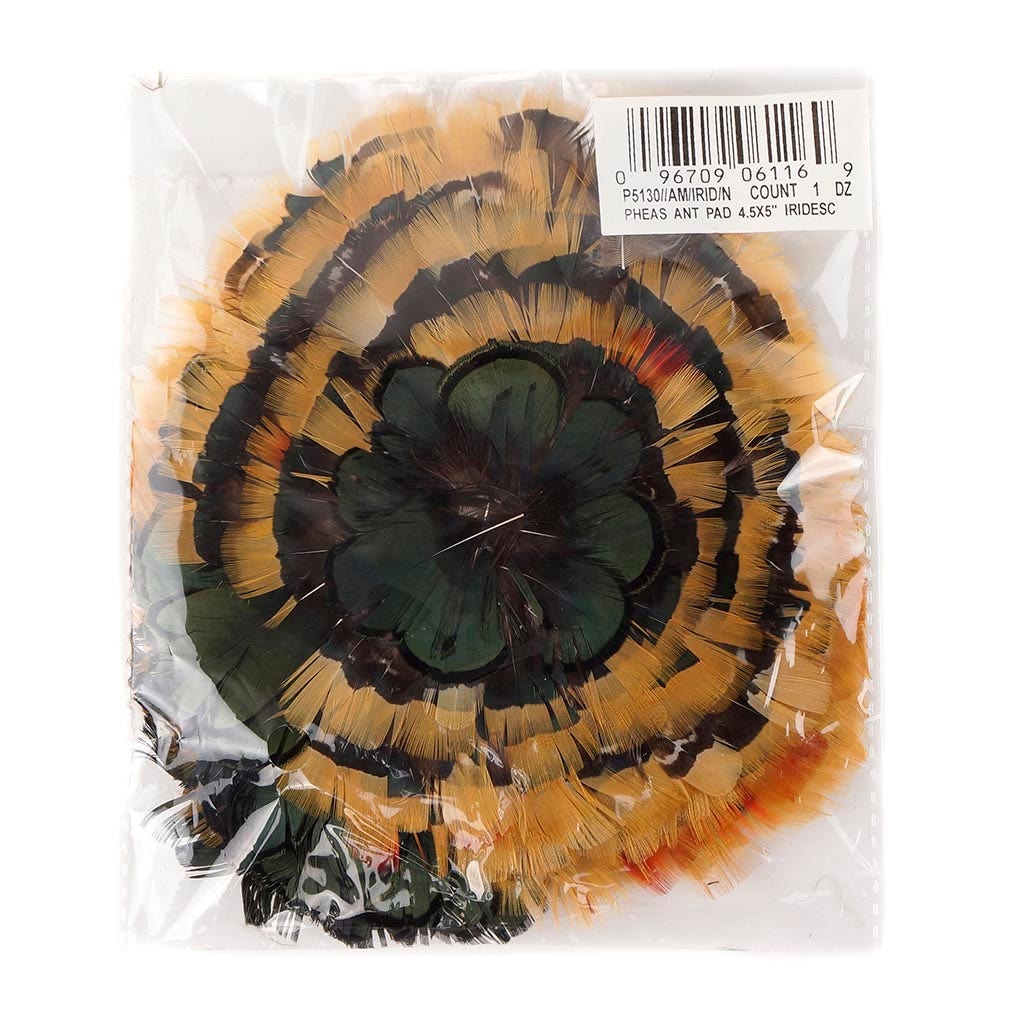 Amber-Iridescent Feather Pad - Natural - Feathers