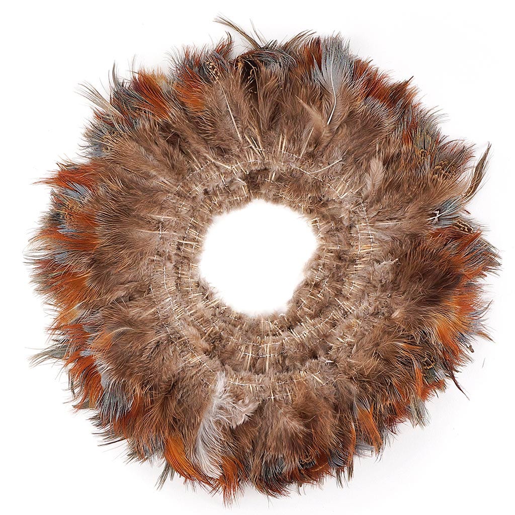 Blue Almond Ringeck 1YD - Natural - Feathers