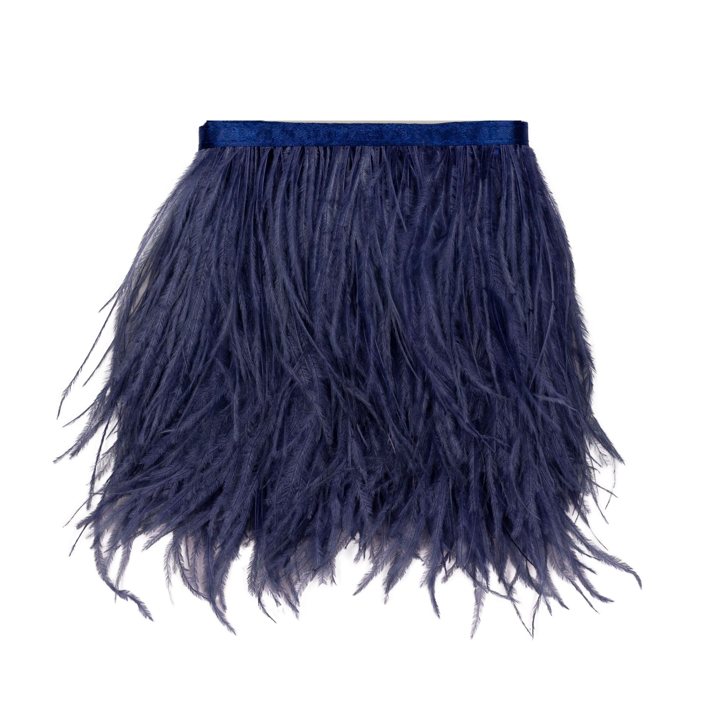 One-Ply Ostrich Feather Fringe - 5 Yards - Denim