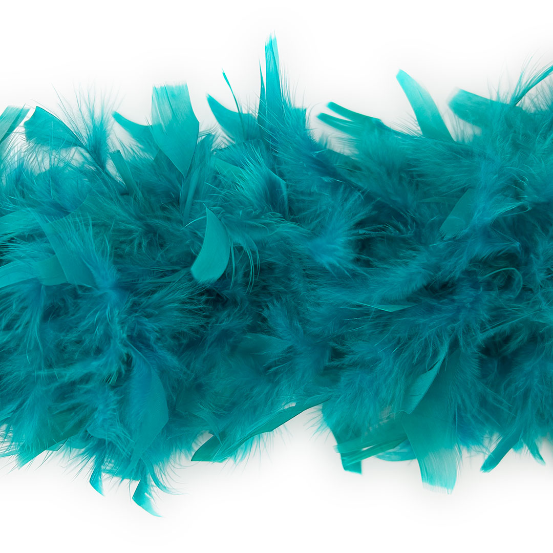 Chandelle Feather Boa - Medium Weight - Dark Aqua