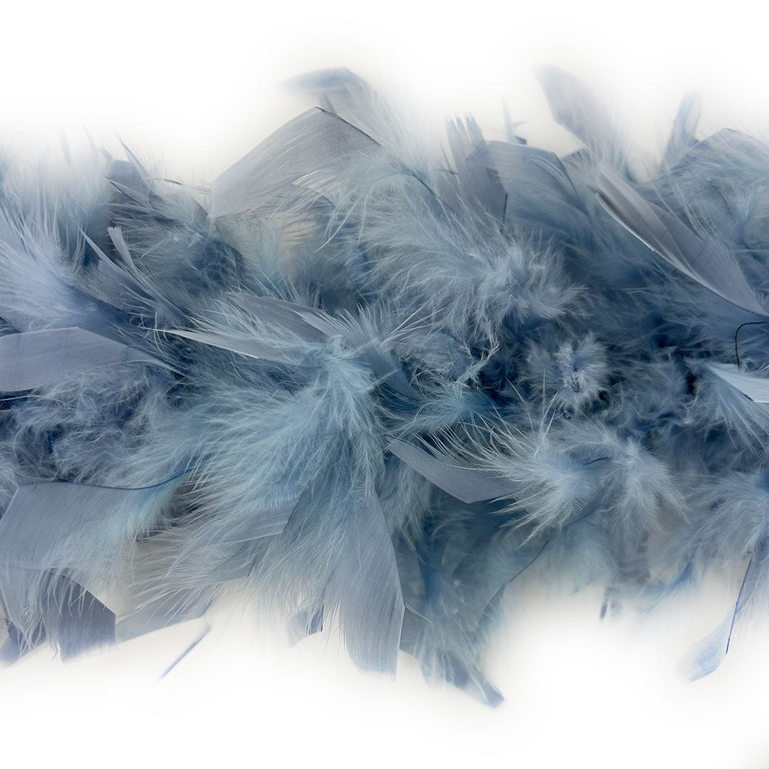 Chandelle Feather Boa - Medium Weight - Dusty Blue