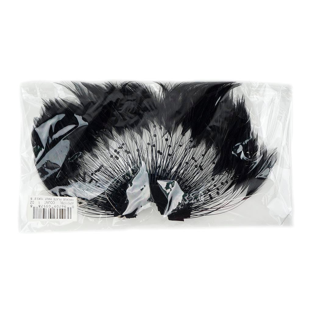Feather Hackle Plates Solid Colors - Black - Feathers