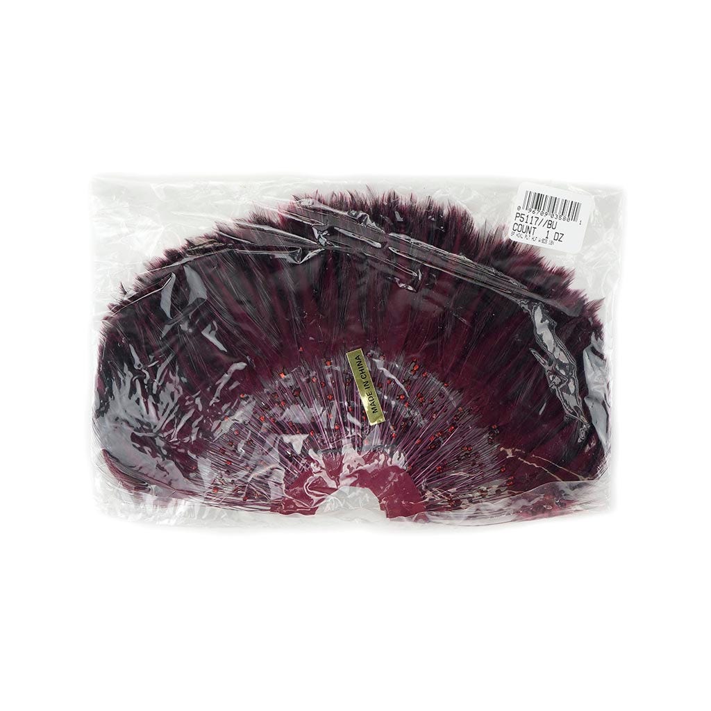 Feather Hackle Plates Solid Colors - Burgundy - Feathers