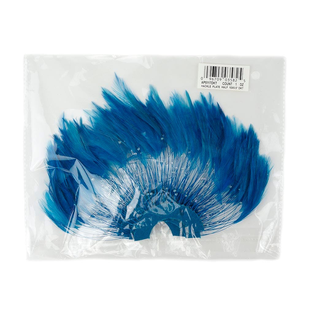 Feather Hackle Plates Solid Colors - Dark Turquoise - Feathers