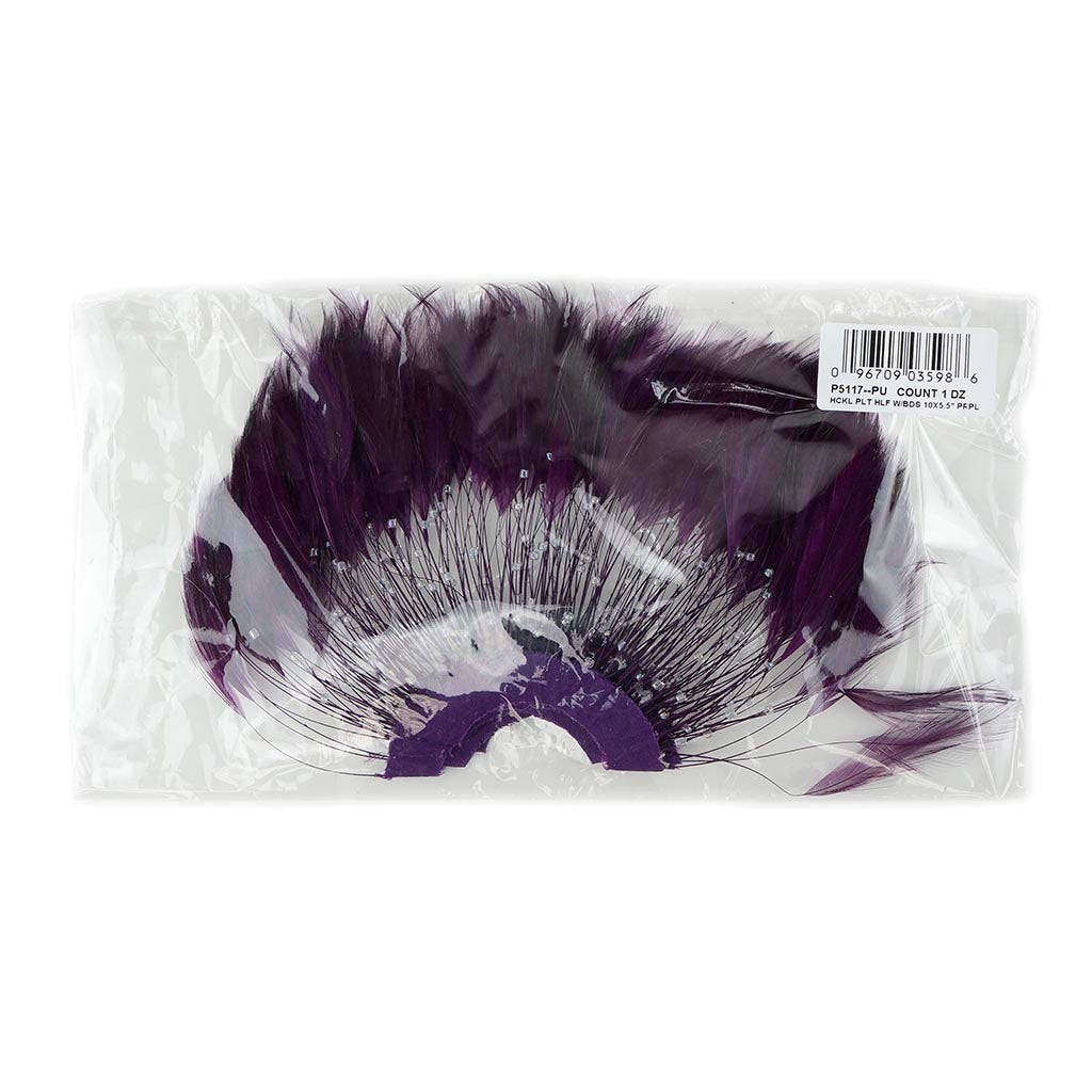 Feather Hackle Plates Solid Colors - Purple - Feathers