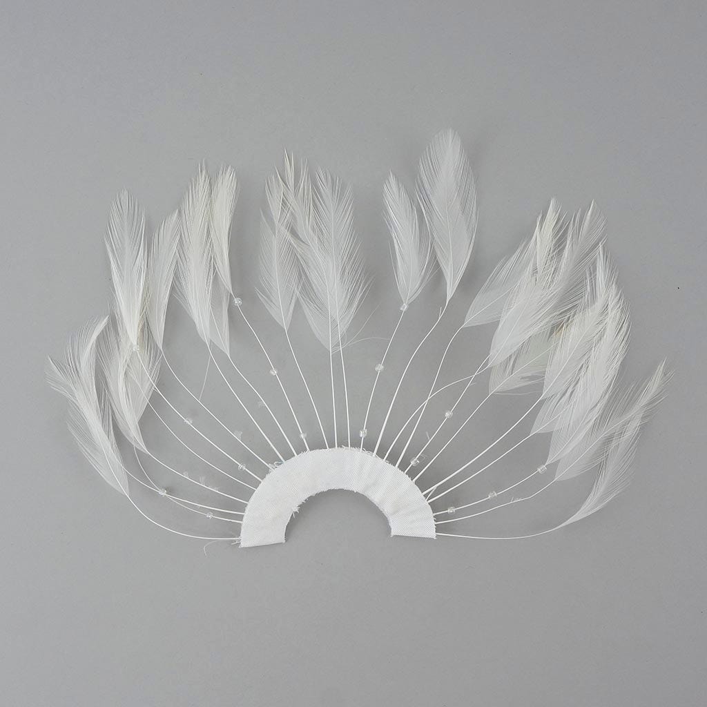 Feather Hackle Plates Solid Colors - White - Feathers