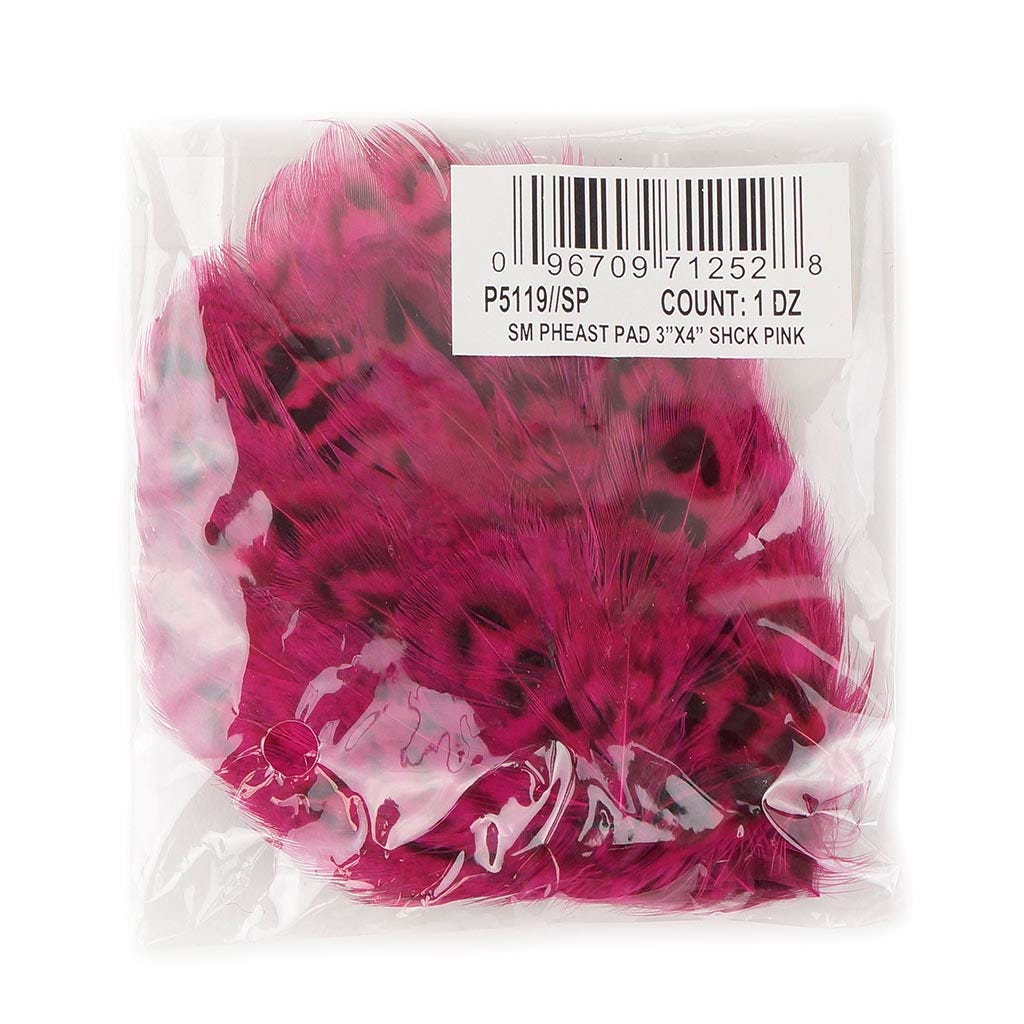 Female Ringneck Feather Pad - Shocking Pink - Feathers