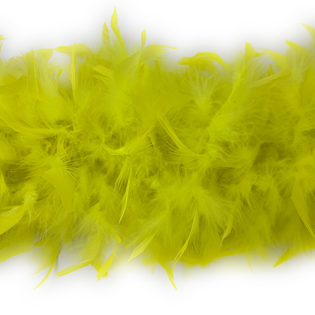 Chandelle Feather Boa - Medium Weight - Fluorescent Yellow