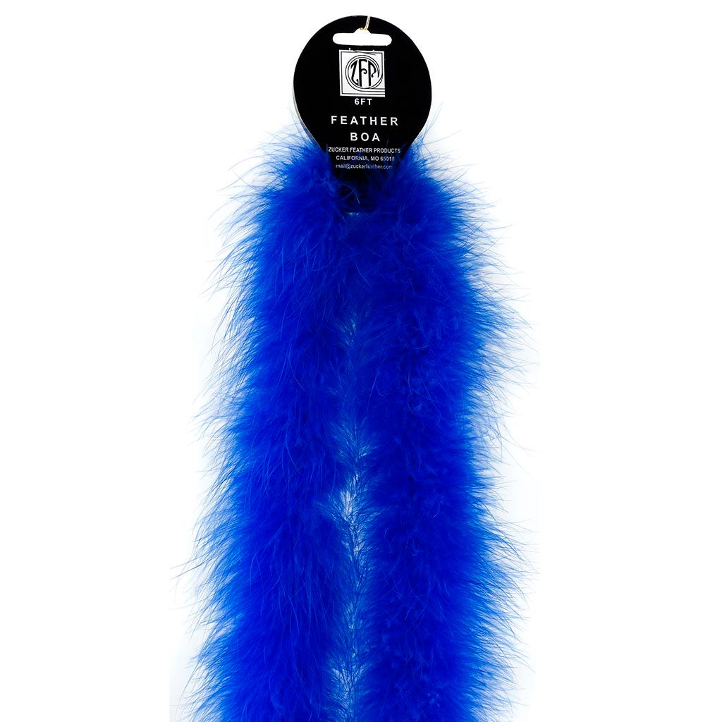 Full Marabou Feather Boa - Royal - Marabou Boa
