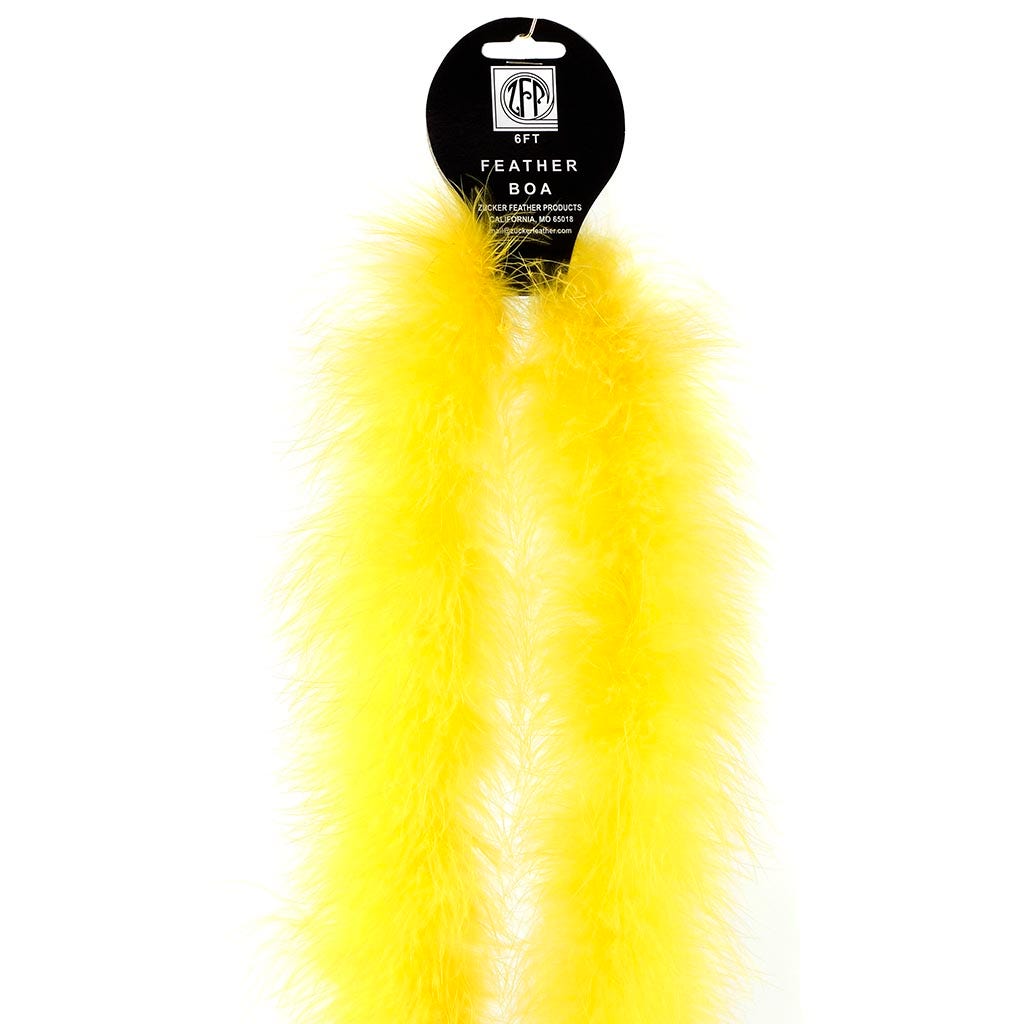 Full Marabou Feather Boa - Yellow - Marabou Boa