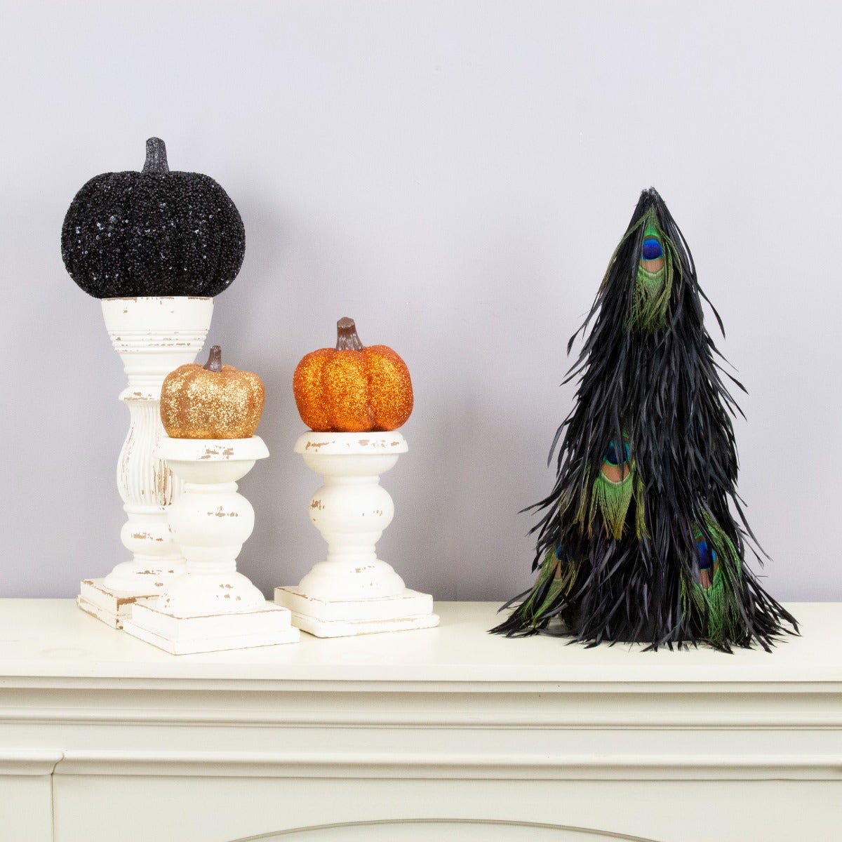 Goose Biot Tree Sleeve 18 Inches Black w/Peacock Eyes On felt with Cardboard insert - Feathers