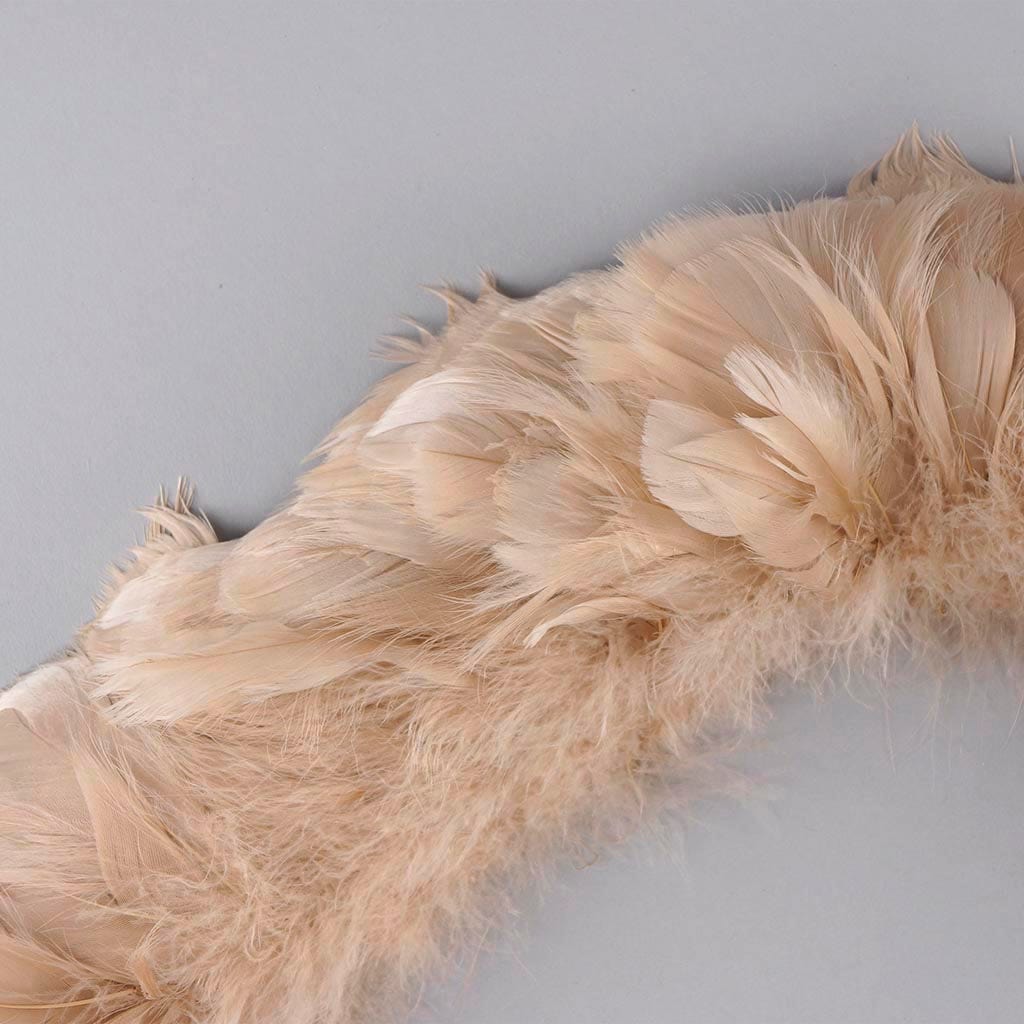 Goose Coquille Feathers Dyed Beige - Feathers