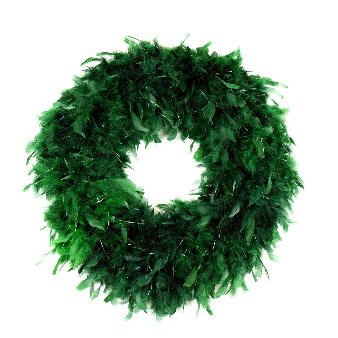 Chandelle Fluffy Wreath with Lurex  Feather Wreath with Shiny Lurex –  Zucker Feather Products, Inc.