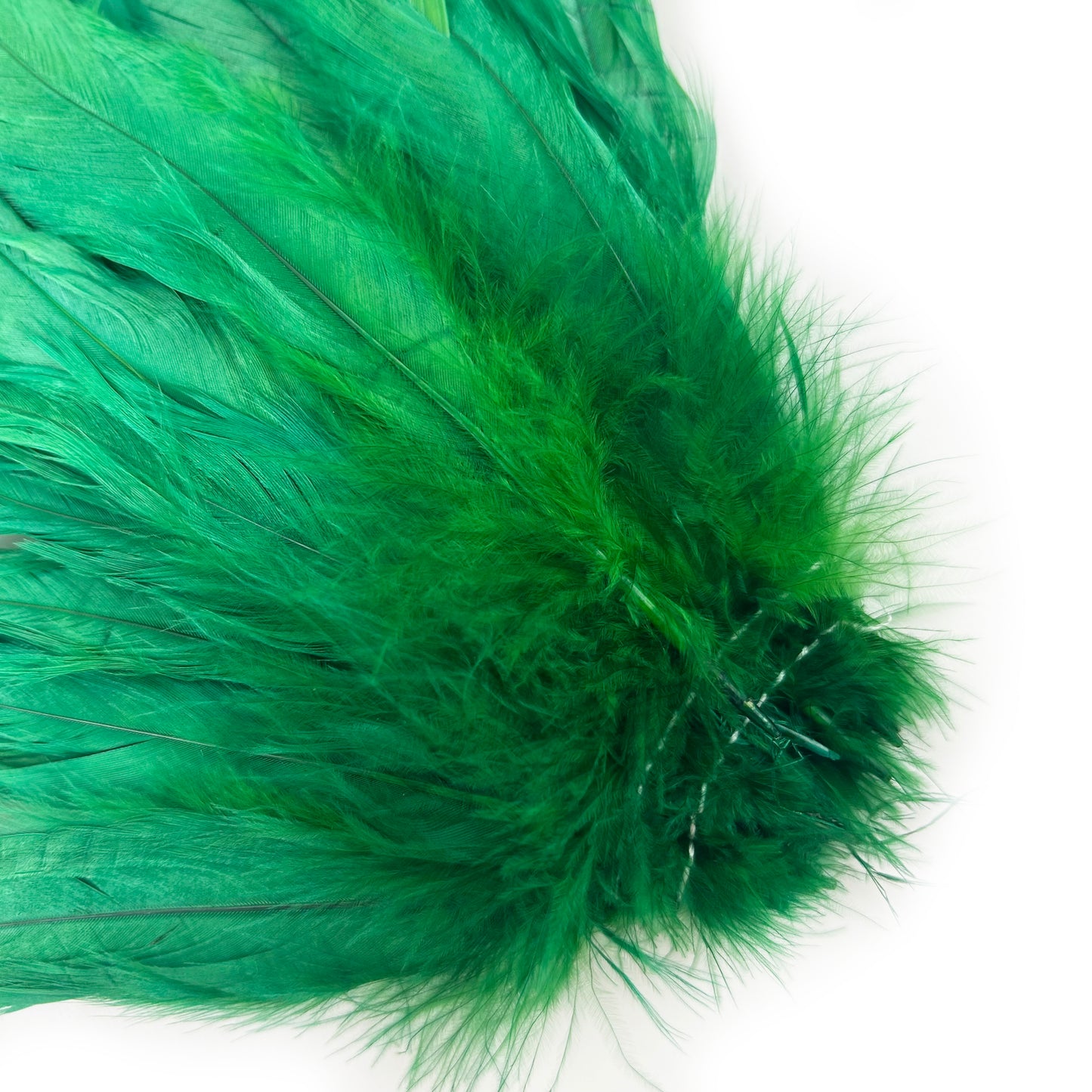ROOSTER COQUE TAIL FEATHERS BLEACH DYED 7-10” - 25 PC/PKG - Kelly