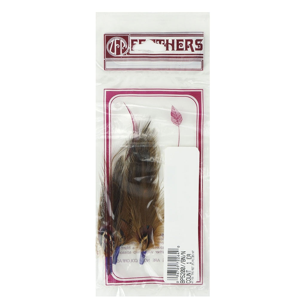 Hackle-Pheasant Hat Trim - Brown/Natural - Feathers