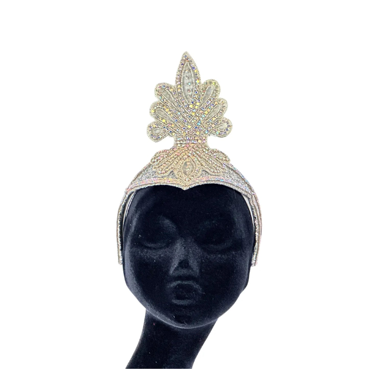 Ginger Showgirl Black Feather Headpiece