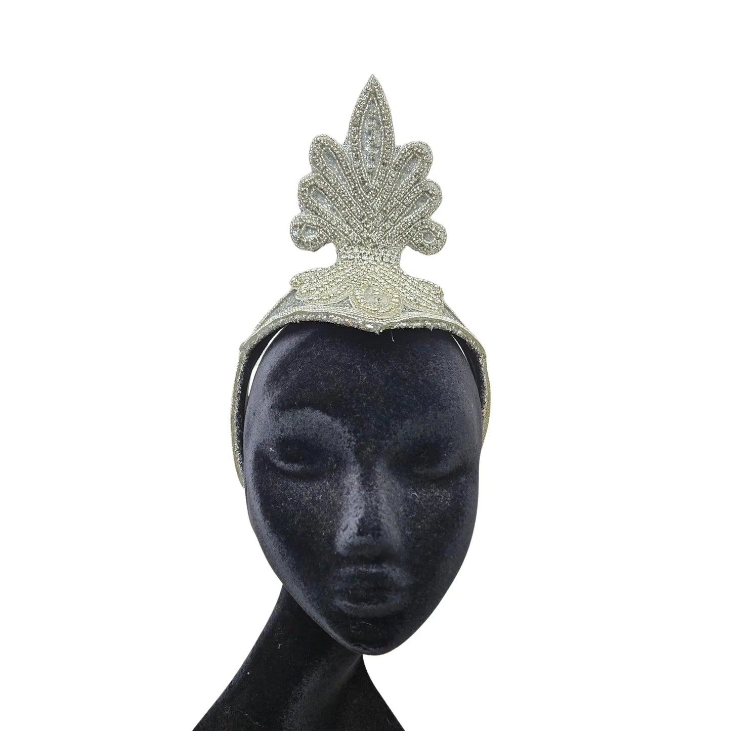 Ginger White Showgirl Feather Headpiece