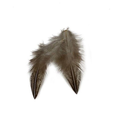Jungle Cock Natural Black and White Plum Loose 1-3’’ 10 PC/PKG - Feathers