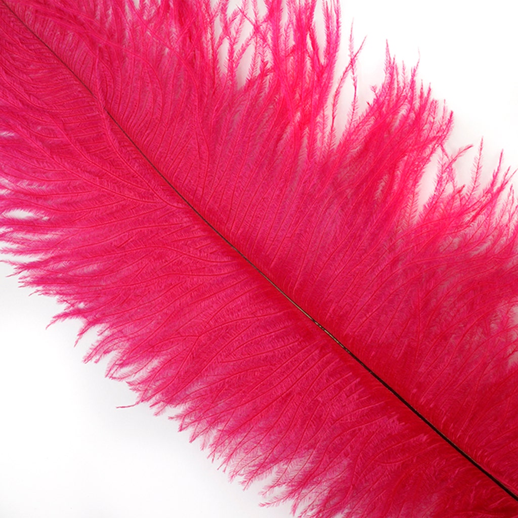 Large Ostrich Feathers - 18-24’’ Spads - Shocking Pink - 12 pieces - Ostrich Feathers