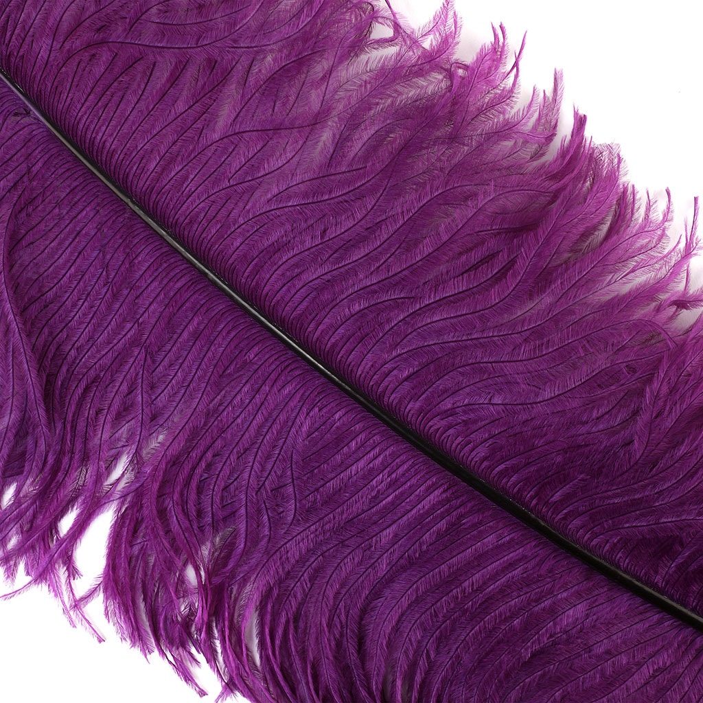 Large Ostrich Feathers - 20-25’’ Prime Femina Plumes - Purple - 25 pieces - Ostrich Feathers