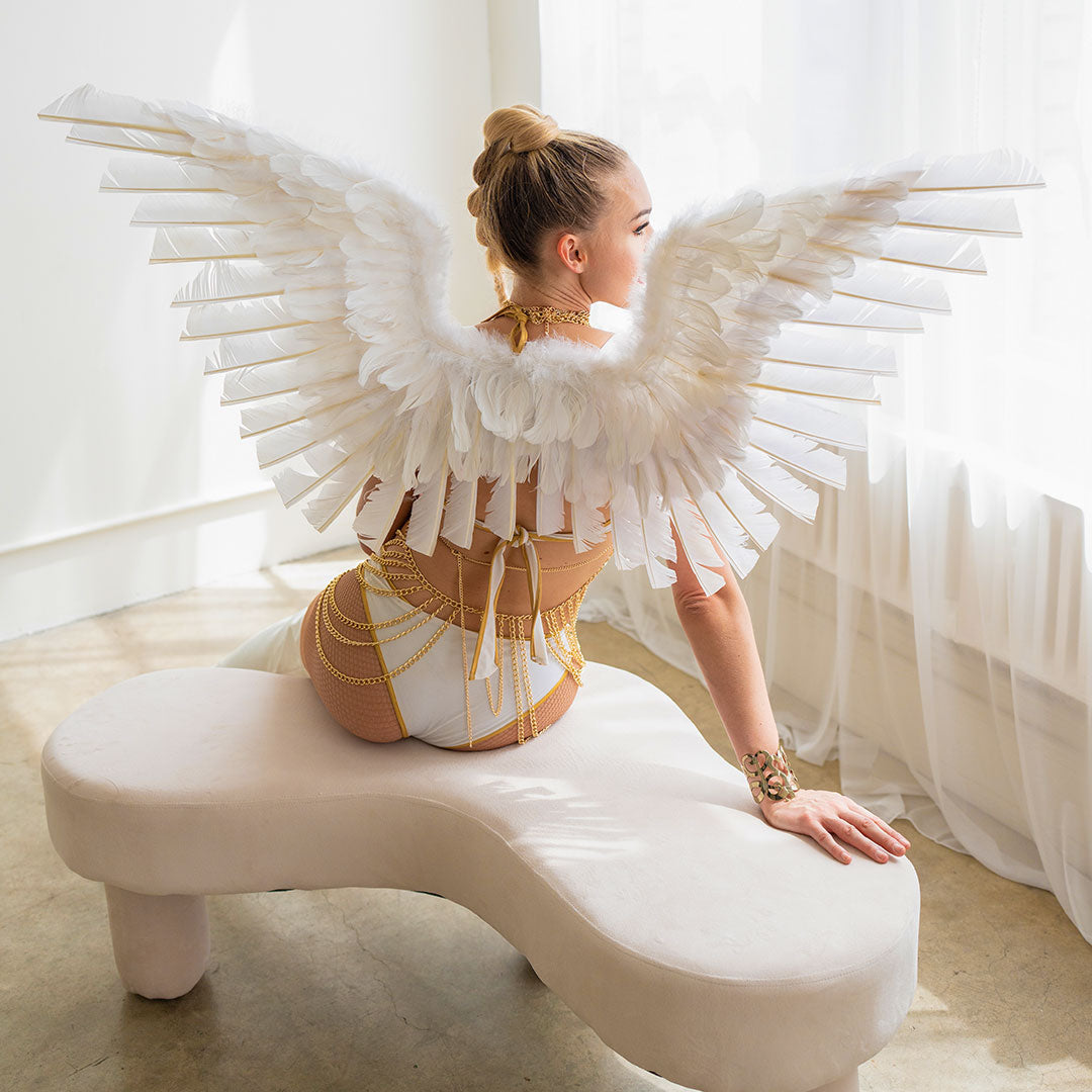Large White Angel Wings  Archangel Wings Costume Adult – Zucker Feather  Products, Inc.