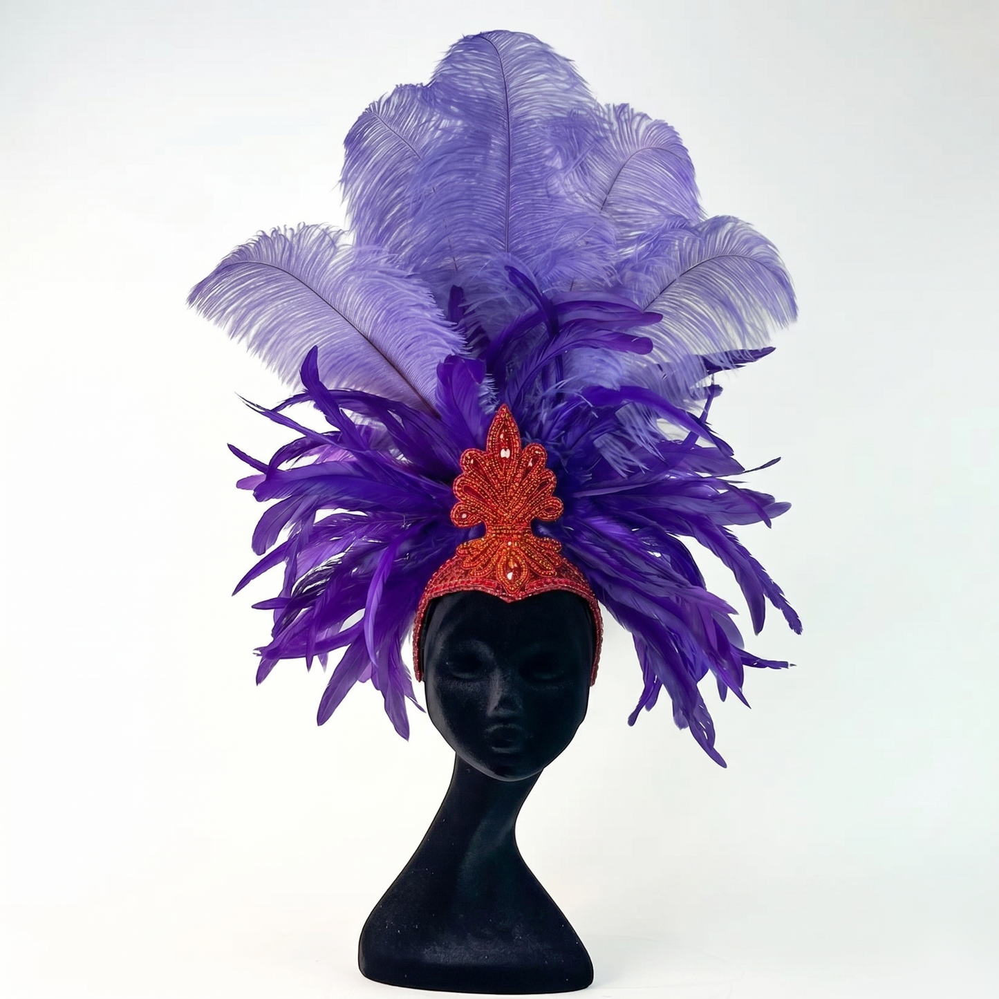 Kitty Lavender Feather Showgirl Headpiece