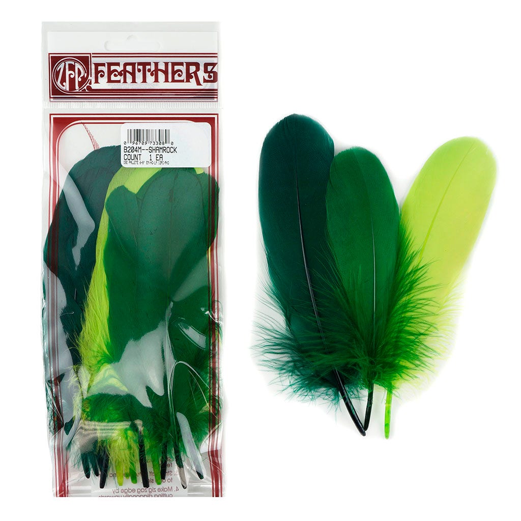 Loose Goose Pallets Mix Dyed Shamrock - Feathers