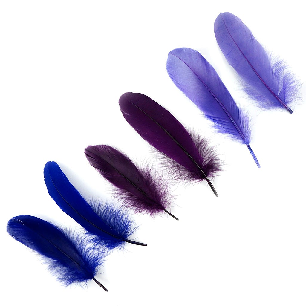 Loose Goose Pallets Mix Dyed Sugarplum - Feathers