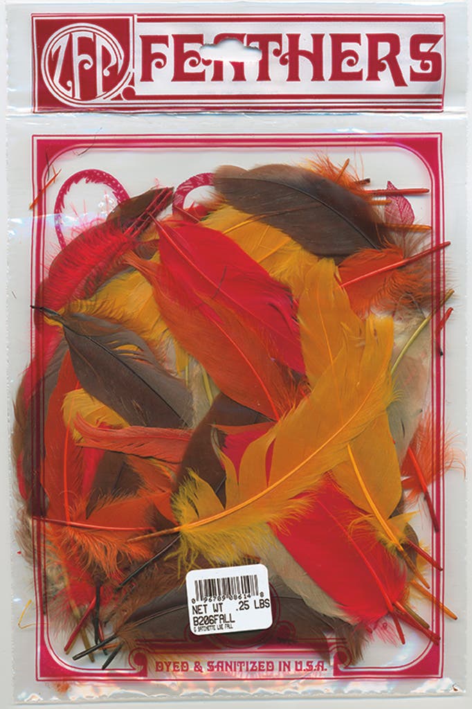 Loose Goose Satinettes Mix Dyed - Fall Mix - Feathers