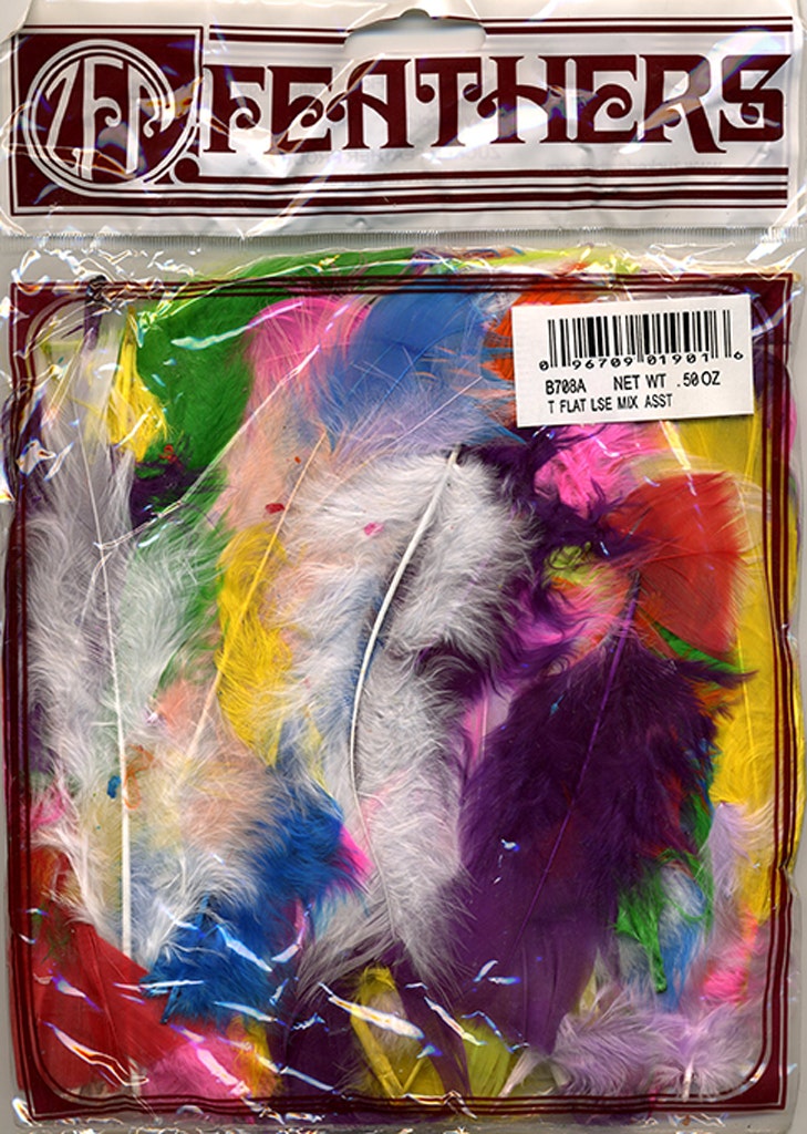 Loose Turkey Flats Mix Dyed - Assorted Mix - Feathers