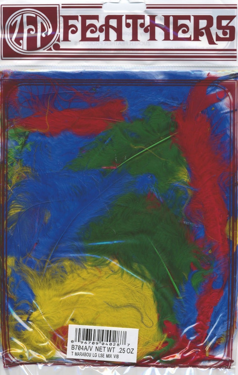 Loose Turkey Marabou Mix Dyed Feathers-Assorted Mix - Feathers