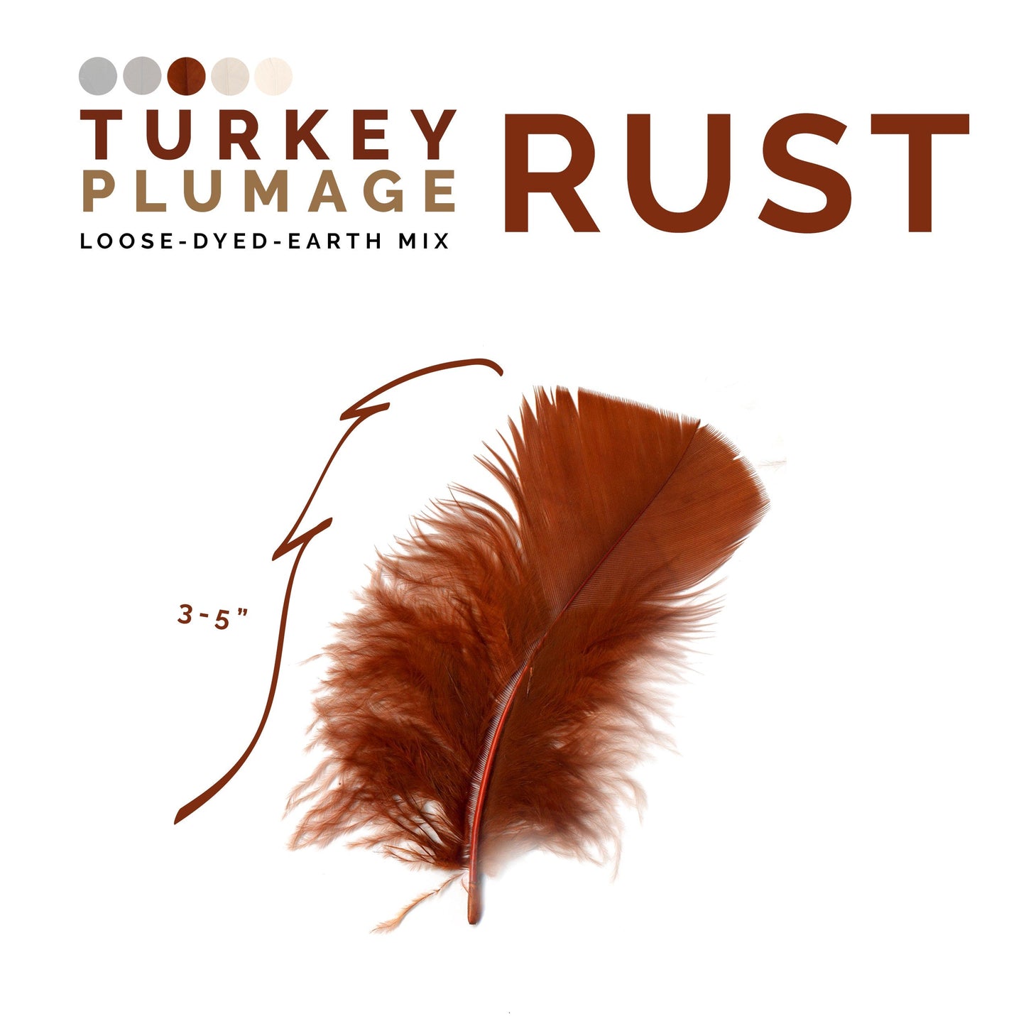 Loose Turkey Plumage Mix Dyed - Earth Mix - Feathers