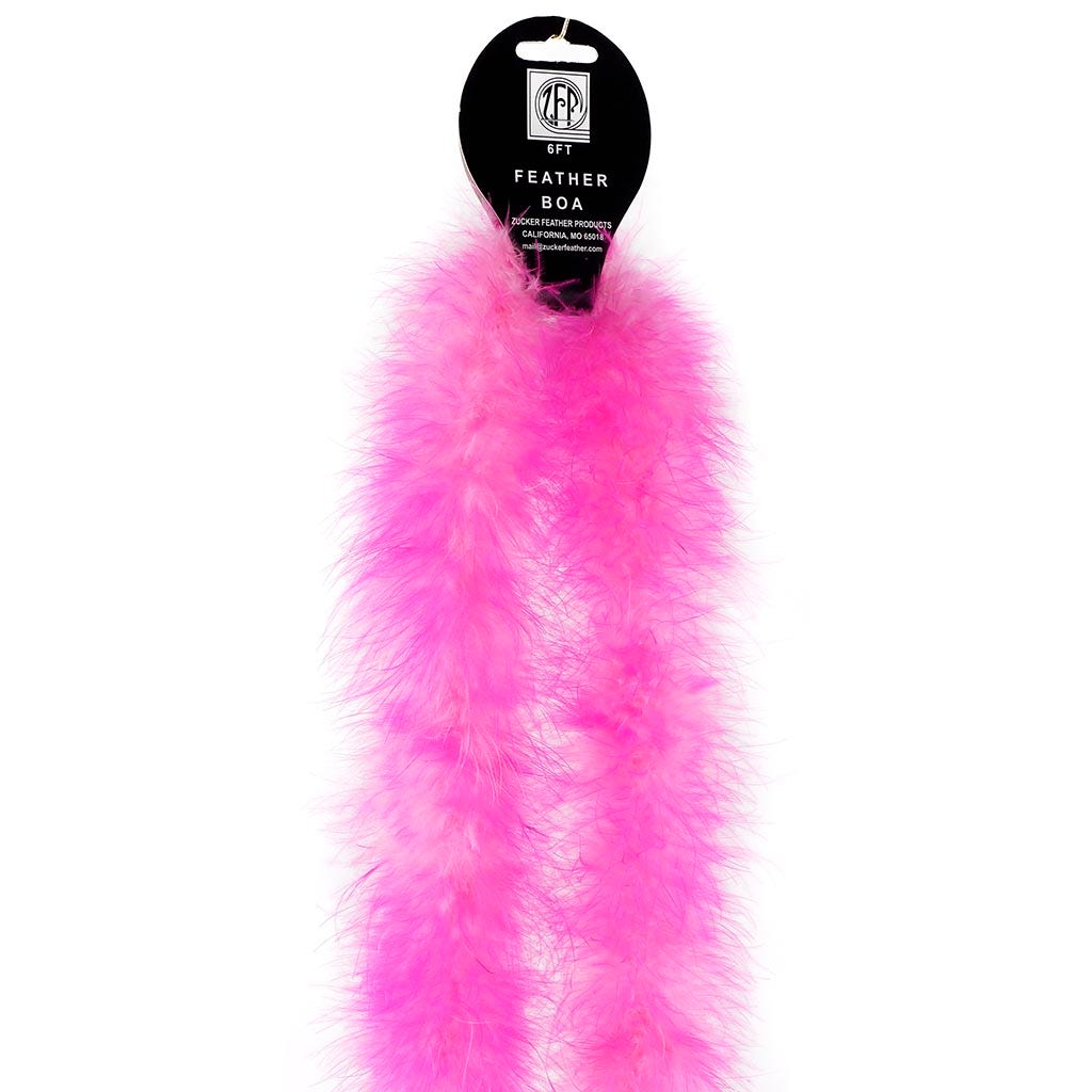 Marabou Feather Boa - Mediumweight - Tipped - Candy Pink/Shocking Pink - Marabou Boa