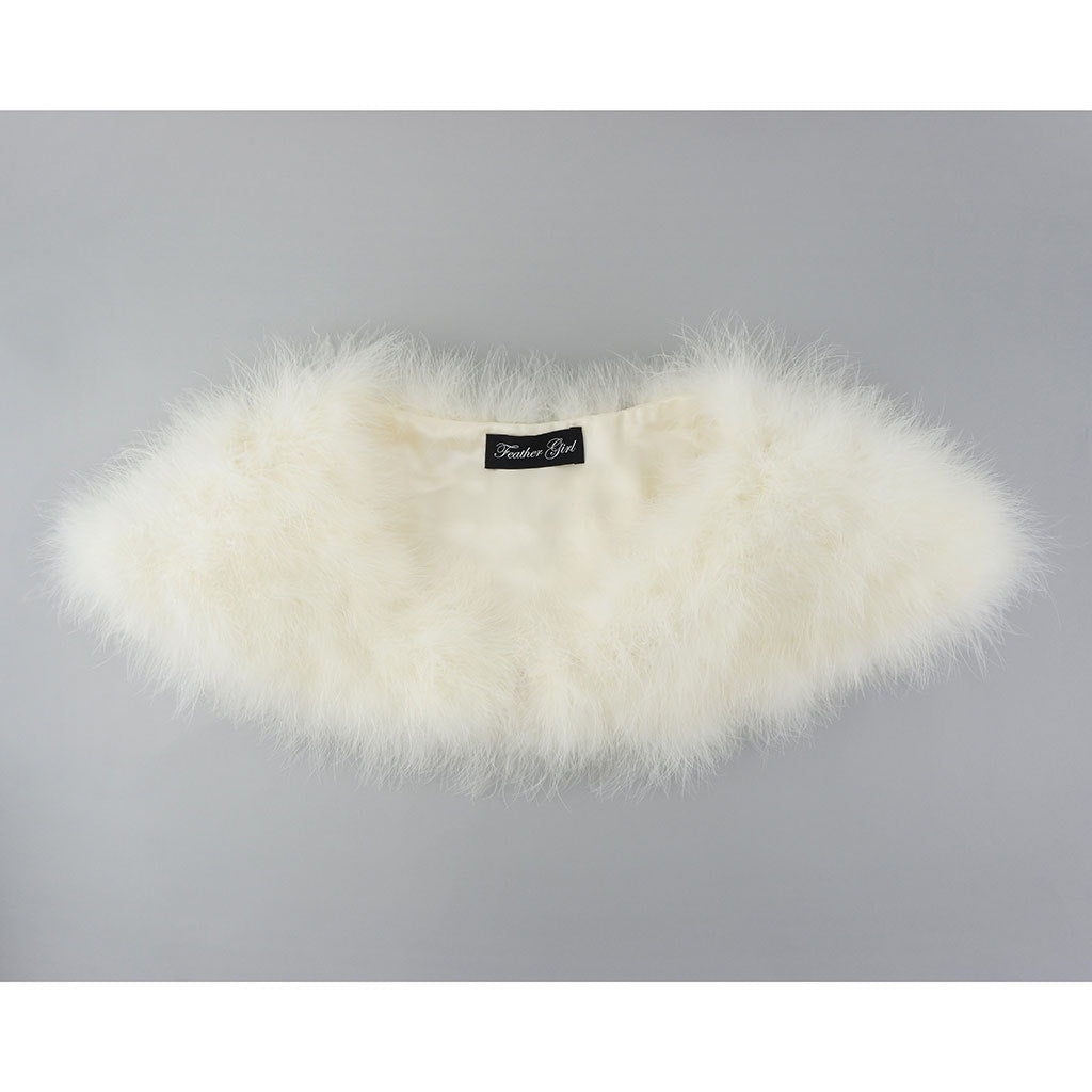 Marabou Feather Shawl w/Hook - Ivory - Feathers