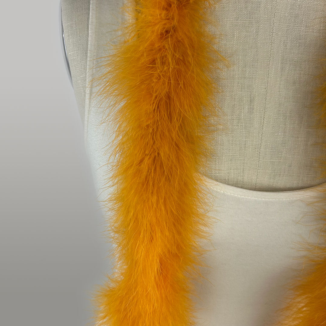 Full Marabou Feather Boa - Marigold