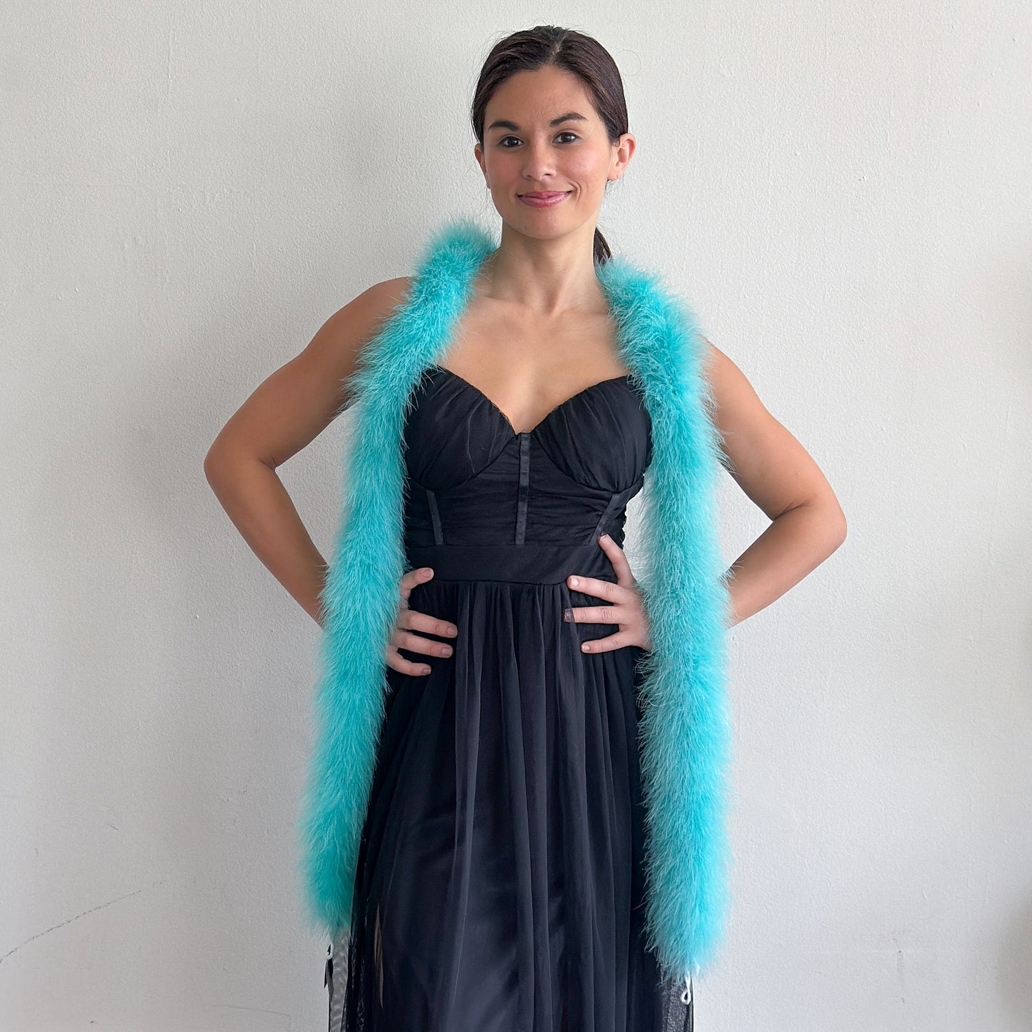 Full Marabou Feather Boa - Mint Green