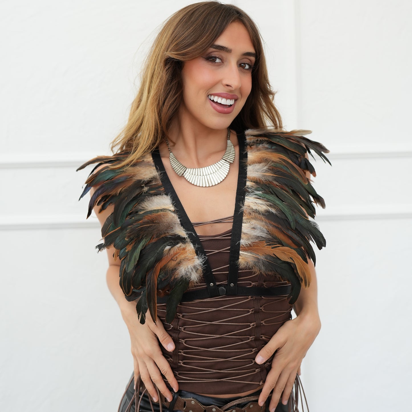 Dakota Feathers Down Harness - Natural