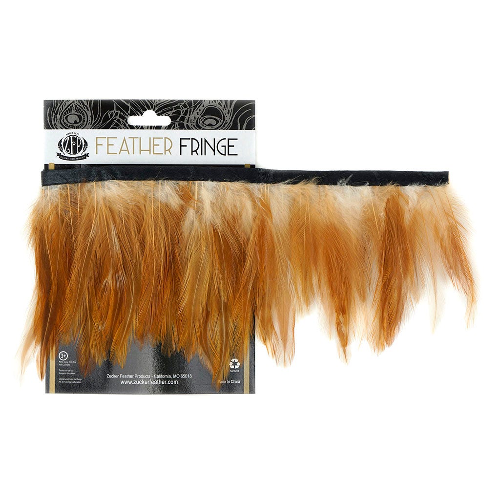 Natural Red Hackle Fringe - Feathers