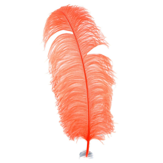 Bulk Ostrich Feathers-Damaged Femina - Hot Orange