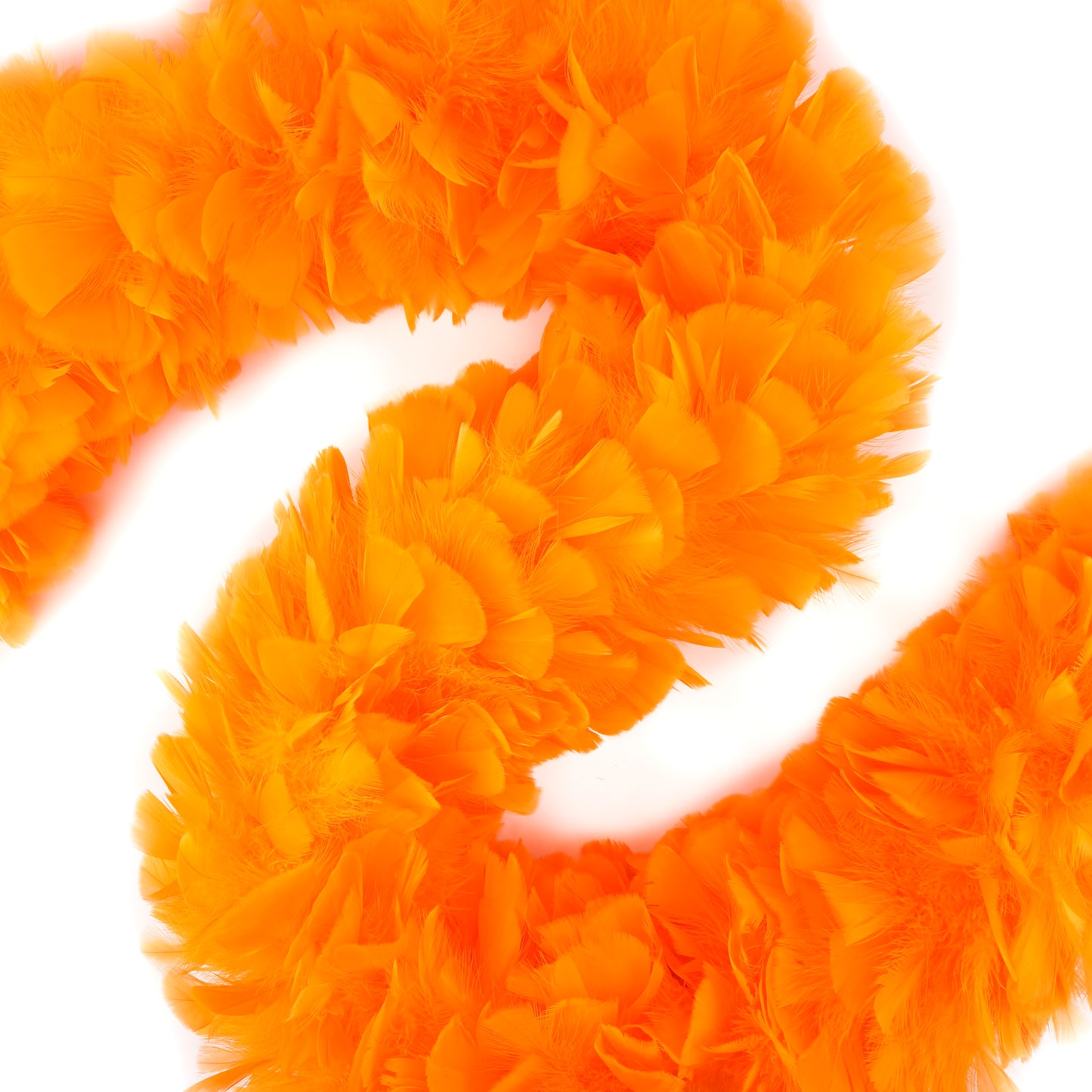 Orange Turkey Feather Boa 8-10"