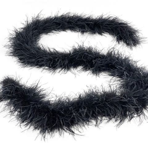Ostrich Boa - Value Four Ply - Black - Feathers