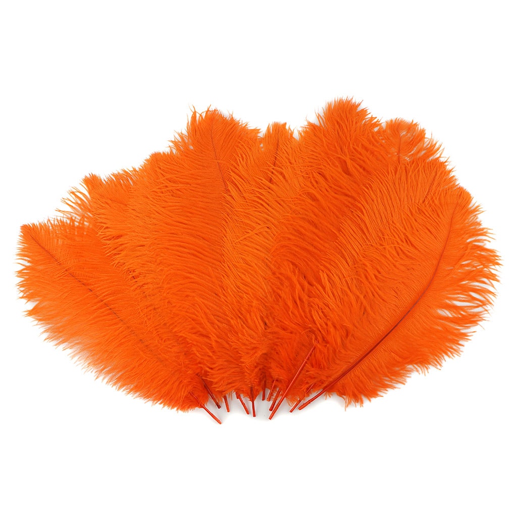 Ostrich Feathers 13-16’’ Drabs - Orange - 25 pieces - Ostrich Feathers