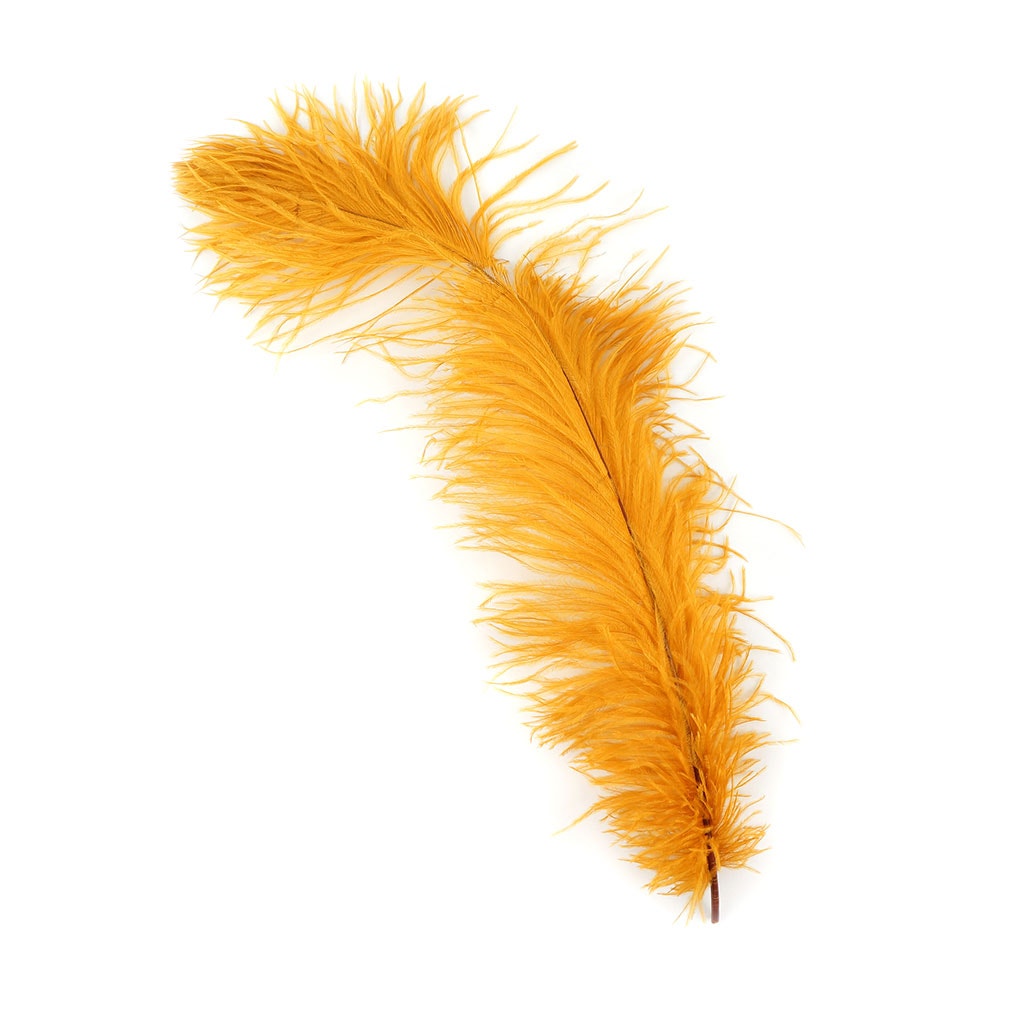 Ostrich Feathers-Damaged Drabs - Marigold - Feathers