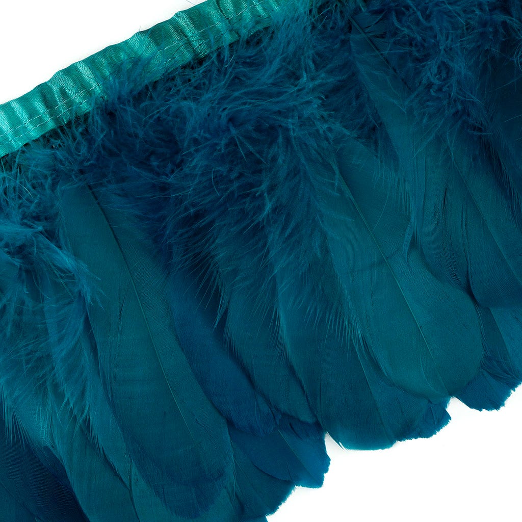 Parried Goose Pallet Feather Fringe Peacock Blue - Feathers