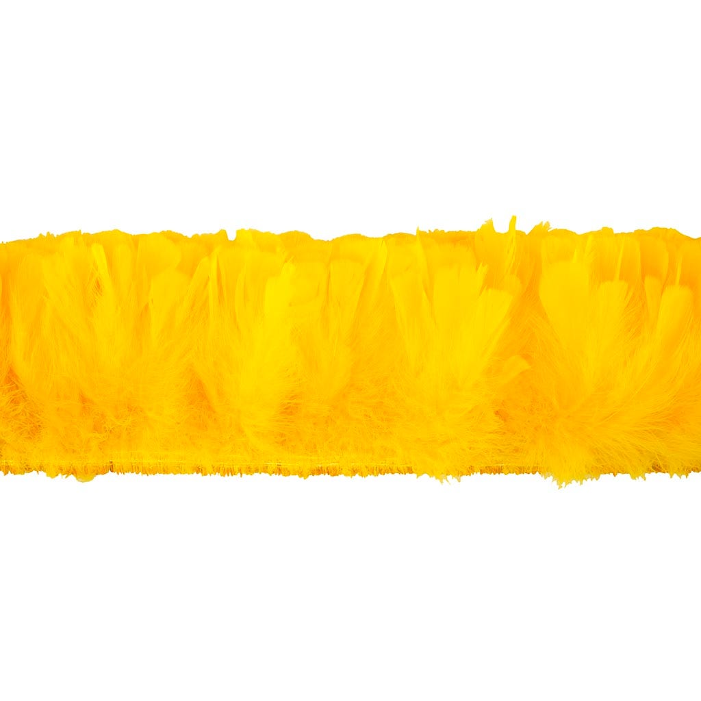 Parried Turkey Ruff Feathers - 1/2YD - Gold - Feathers