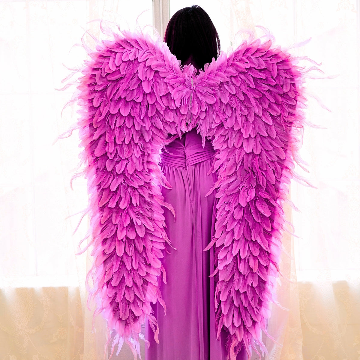 Huge Shocking Pink Angel Wings